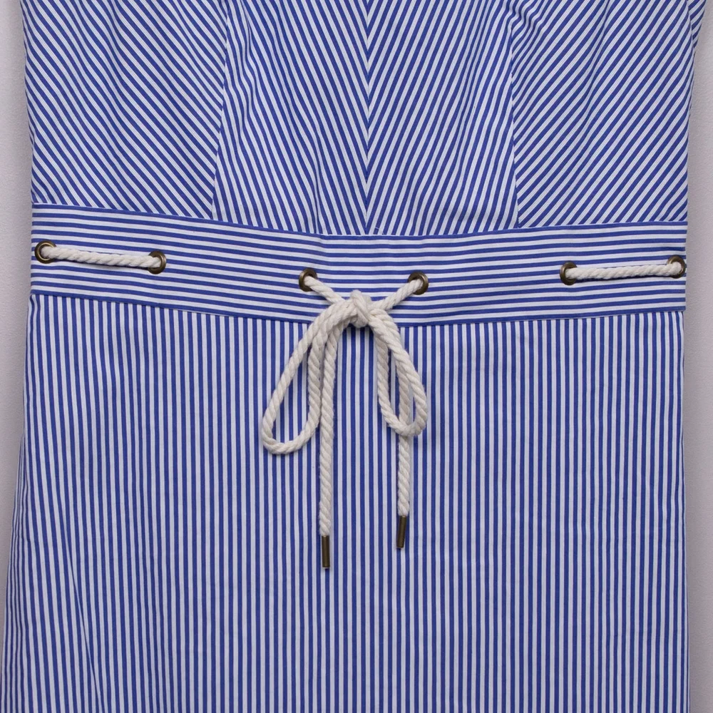 J. Crew nautical striped sleeveless sheath dress-00